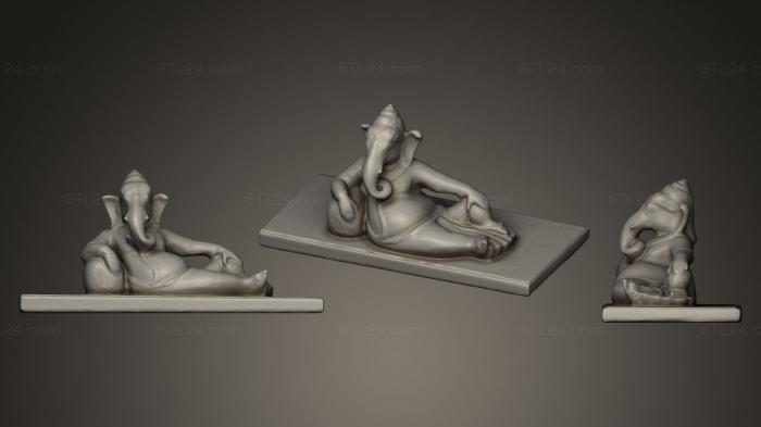 Скульптуры индийские (Ганеш Шанти, STKI_0044) 3D модель для ЧПУ станка